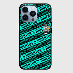 Чехол для iPhone 13 Pro Juventus pattern logo steel, цвет: 3D-черный