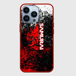 Чехол для iPhone 13 Pro Samurai брызги красок, цвет: 3D-красный