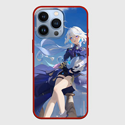 Чехол для iPhone 13 Pro Genshin Impact Furina радостная, цвет: 3D-красный