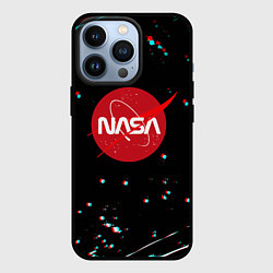Чехол для iPhone 13 Pro NASA glitch splash, цвет: 3D-черный