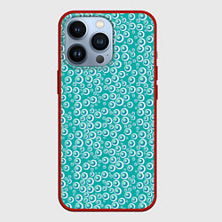 Чехол для iPhone 13 Pro Паттерн с пузырьками, цвет: 3D-красный