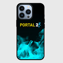 Чехол для iPhone 13 Pro Portal fire blue, цвет: 3D-черный