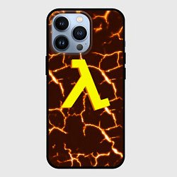 Чехол для iPhone 13 Pro Half life разломы блэк меса, цвет: 3D-черный