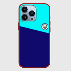 Чехол для iPhone 13 Pro Манчестер сити геометрия спорт, цвет: 3D-красный
