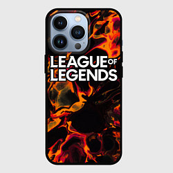 Чехол для iPhone 13 Pro League of Legends red lava, цвет: 3D-черный