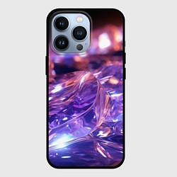 Чехол для iPhone 13 Pro Плавление абстрактных блестящих камней, цвет: 3D-черный