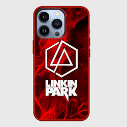 Чехол для iPhone 13 Pro Linkin park fire flower, цвет: 3D-красный