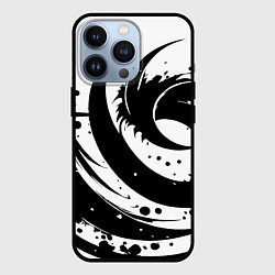 Чехол для iPhone 13 Pro Ai art black and white abstraction, цвет: 3D-черный