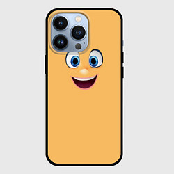 Чехол для iPhone 13 Pro Эмоция радости - лицо крупное, цвет: 3D-черный