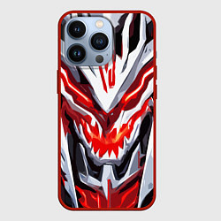 Чехол для iPhone 13 Pro Абстрактный красный кибер демон, цвет: 3D-красный
