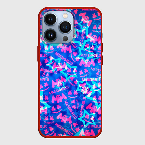 Чехол iPhone 13 Pro Marshmello comstock star / 3D-Красный – фото 1