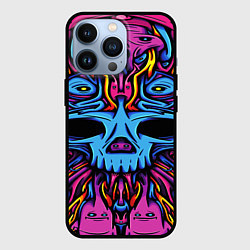 Чехол для iPhone 13 Pro Skull tatoo steel, цвет: 3D-черный