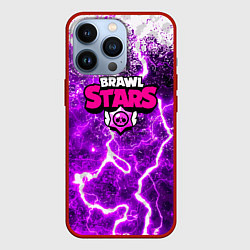 Чехол для iPhone 13 Pro Brawl stars storm neon, цвет: 3D-красный