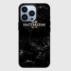 Чехол для iPhone 13 Pro Warhammer 40000 space marine 2 black logo, цвет: 3D-черный