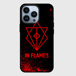 Чехол для iPhone 13 Pro In Flames - red gradient, цвет: 3D-черный