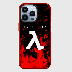 Чехол для iPhone 13 Pro Half life fire, цвет: 3D-красный