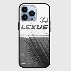 Чехол для iPhone 13 Pro Lexus - white gradient посередине, цвет: 3D-черный