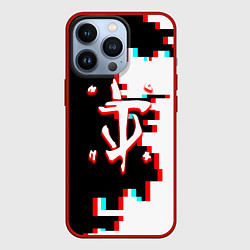 Чехол для iPhone 13 Pro Doom geometry, цвет: 3D-красный