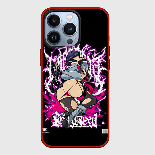 Чехол iPhone 13 Pro Джейн Доу - Zenless zone zero / 3D-Красный – фото 1