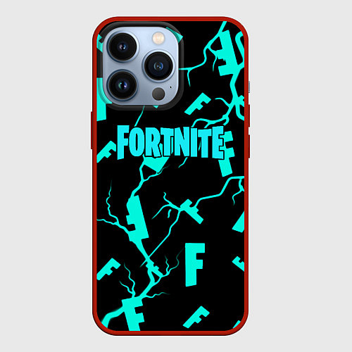 Чехол iPhone 13 Pro Fortnite epic games / 3D-Красный – фото 1