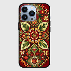 Чехол для iPhone 13 Pro Стиль советского ковра узоры и орнамент, цвет: 3D-черный