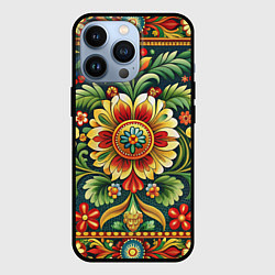 Чехол для iPhone 13 Pro Стиль советского ковра узоры и орнамент, цвет: 3D-черный