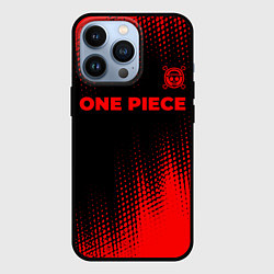 Чехол для iPhone 13 Pro One Piece - red gradient посередине, цвет: 3D-черный