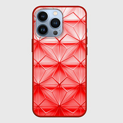 Чехол для iPhone 13 Pro Ярко красная геометрия, цвет: 3D-красный