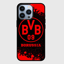 Чехол для iPhone 13 Pro Borussia - red gradient, цвет: 3D-черный