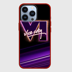 Чехол для iPhone 13 Pro GTA VI - Vice city, цвет: 3D-красный