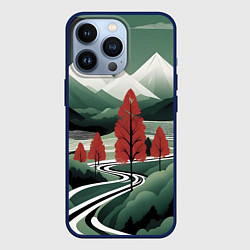 Чехол для iPhone 13 Pro Дорога на природу, цвет: 3D-тёмно-синий