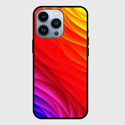 Чехол для iPhone 13 Pro Абстрактные волны текстура, цвет: 3D-черный