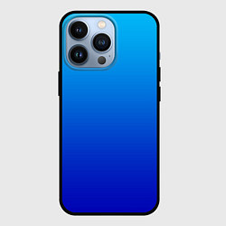 Чехол для iPhone 13 Pro Голубой градиент, цвет: 3D-черный
