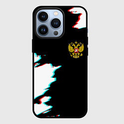 Чехол для iPhone 13 Pro Герб глитч краски, цвет: 3D-черный