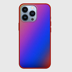 Чехол для iPhone 13 Pro Градиент полосы, цвет: 3D-красный