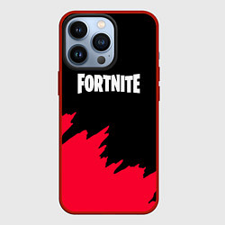 Чехол для iPhone 13 Pro Fortnite розовые краски, цвет: 3D-красный