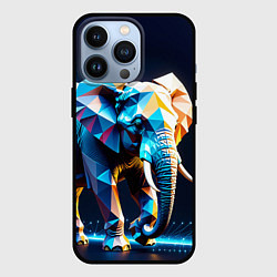 Чехол для iPhone 13 Pro Большой полигональный слон, цвет: 3D-черный