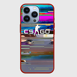 Чехол для iPhone 13 Pro CSGO текстура скин, цвет: 3D-красный