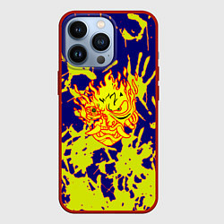 Чехол для iPhone 13 Pro Cyberpunk 2077 hands, цвет: 3D-красный