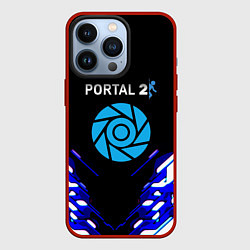 Чехол для iPhone 13 Pro Portal 2 неоновая текстура, цвет: 3D-красный