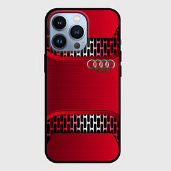 Чехол для iPhone 13 Pro Audi metal steel, цвет: 3D-черный