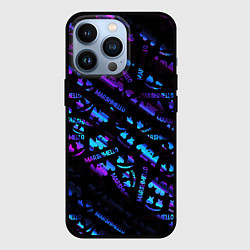 Чехол для iPhone 13 Pro Marshmello neon club, цвет: 3D-черный