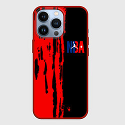 Чехол для iPhone 13 Pro NBA краски, цвет: 3D-красный