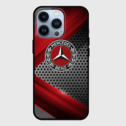 Чехол для iPhone 13 Pro Mercedes benz текстура метал, цвет: 3D-черный