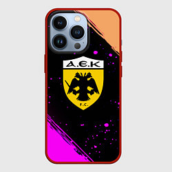 Чехол для iPhone 13 Pro AEK fc geometry splash, цвет: 3D-красный