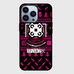 Чехол для iPhone 13 Pro Rainbow six winter pink, цвет: 3D-черный