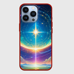 Чехол для iPhone 13 Pro Звезда галактики, цвет: 3D-красный