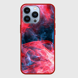 Чехол для iPhone 13 Pro Дымная текстура, цвет: 3D-красный