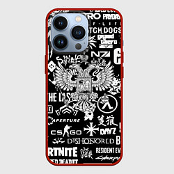 Чехол для iPhone 13 Pro Киберсорт Россия герб, цвет: 3D-красный