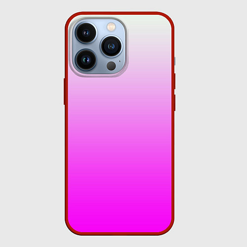 Чехол iPhone 13 Pro Gradient color pink / 3D-Красный – фото 1